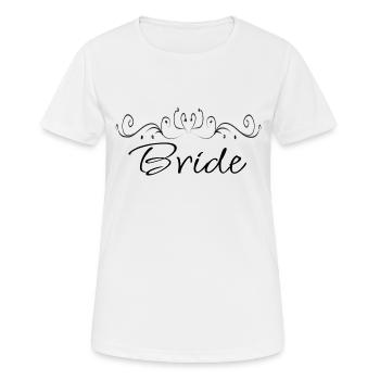 Mariage Mariage Fiançailles JGA Mariée - T-shirt respirant Femme - blanc - Devant - AI Model Female 172 dark (172cm)