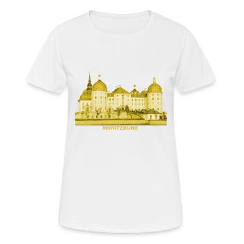 Moritzburg Dresden Sachsen Jagdschloss König Augus - Frauen T-Shirt atmungsaktiv - Weiß - Vorne - AI Model Female 172 dark (172cm)