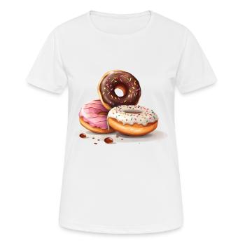 Donut für einen Donut-Liebhaber - Frauen T-Shirt atmungsaktiv - Weiß - Vorne - AI Model Female 172 dark (172cm)