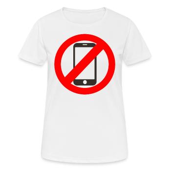 Mobile phone ban - Women's Breathable T-Shirt - white - Front - AI Model Female 172 dark (172cm)