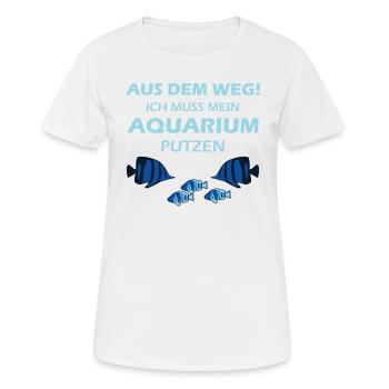 Aquarium Aquarianer - Frauen T-Shirt atmungsaktiv - Weiß - Vorne - AI Model Female 172 dark (172cm)