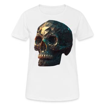 Kristallschädel Crystal Skull - Frauen T-Shirt atmungsaktiv - Weiß - Vorne - AI Model Female 172 dark (172cm)