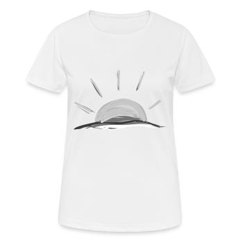 sonne untergang meer symbol sonnenaufgang - Frauen T-Shirt atmungsaktiv - Weiß - Vorne - AI Model Female 172 dark (172cm)