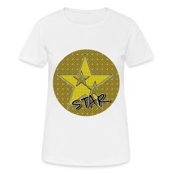 STAR (Stern) - Club WoW - Women's Breathable T-Shirt - white - Front - AI Model Female 172 dark (172cm)