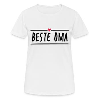 Beste Oma - Frauen T-Shirt atmungsaktiv - Weiß - Vorne - AI Model Female 172 dark (172cm)
