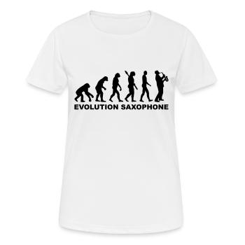 Saxophon - Frauen T-Shirt atmungsaktiv - Weiß - Vorne - AI Model Female 172 dark (172cm)