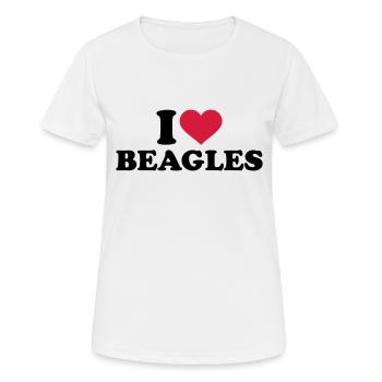 Beagle - Frauen T-Shirt atmungsaktiv - Weiß - Vorne - AI Model Female 172 dark (172cm)