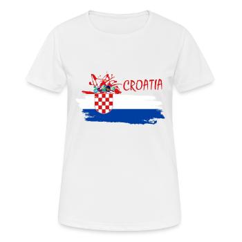 Croatie Hrvatska Croatie j'aime la croatie - T-shirt respirant Femme - blanc - Devant - AI Model Female 172 dark (172cm)