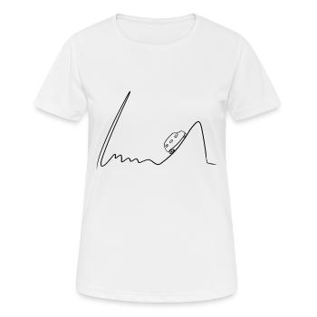 car drive line wave curve - Women's Breathable T-Shirt - white - Front - AI Model Female 172 dark (172cm)