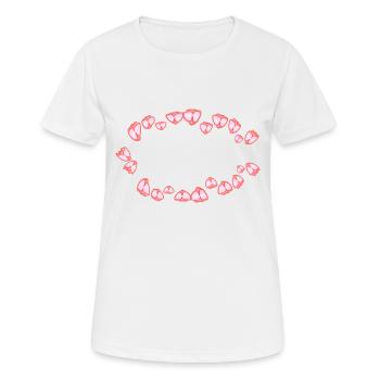 blüten tulpen blüte rosa - Frauen T-Shirt atmungsaktiv - Weiß - Vorne - AI Model Female 172 dark (172cm)