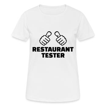 Restaurant Tester - Frauen T-Shirt atmungsaktiv - Weiß - Vorne - AI Model Female 172 dark (172cm)