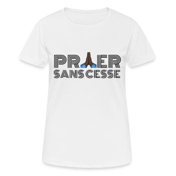 PRIER SANS CESSE - T-shirt respirant Femme - blanc - Devant - AI Model Female 172 dark (172cm)