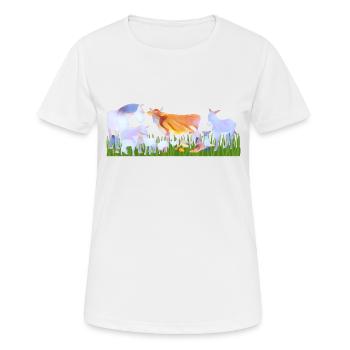 Animaux de ferme / animaux dans le cœur - T-shirt respirant Femme - blanc - Devant - AI Model Female 172 dark (172cm)