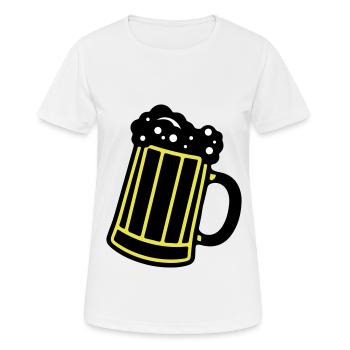 Chope de bière symbole de bière Cheers - T-shirt respirant Femme - blanc - Devant - AI Model Female 172 dark (172cm)