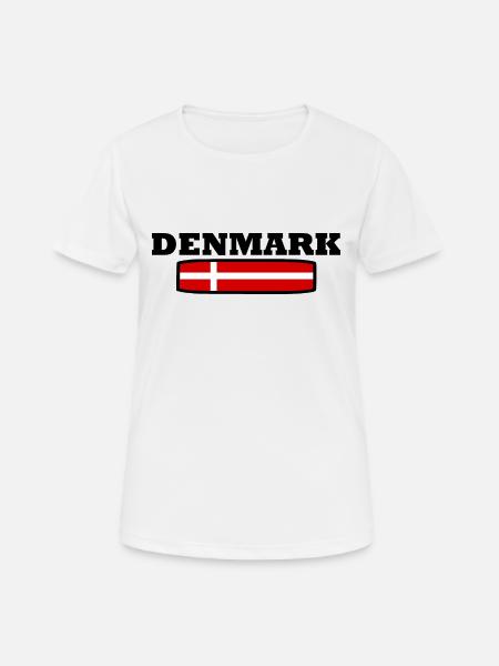 dänemark - Frauen T-Shirt atmungsaktiv - Weiß