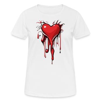 Cœur en fusion - T-shirt respirant Femme - blanc - Devant - AI Model Female 172 dark (172cm)