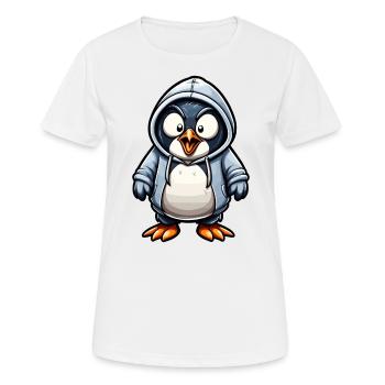 Pingouin en colère - T-shirt respirant Femme - blanc - Devant - AI Model Female 172 dark (172cm)