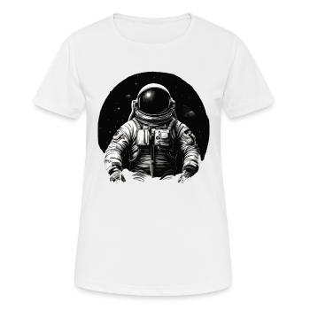 Astronaut im Weltall - Frauen T-Shirt atmungsaktiv - Weiß - Vorne - AI Model Female 172 dark (172cm)