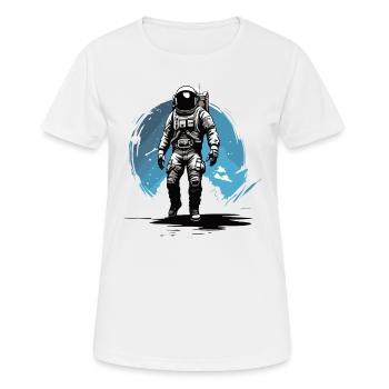 Astronaute dans l’espace - T-shirt respirant Femme - blanc - Devant - AI Model Female 172 dark (172cm)