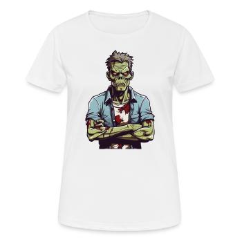 Annoyed Zombie - Women's Breathable T-Shirt - white - Front - AI Model Female 172 dark (172cm)