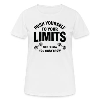Overcoming Boundaries, Showing Strength - Women's Breathable T-Shirt - white - Front - AI Model Female 172 dark (172cm)