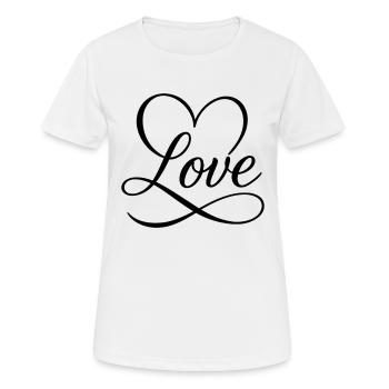 Amour Coeur Infini Arc - T-shirt respirant Femme - blanc - Devant - AI Model Female 172 dark (172cm)