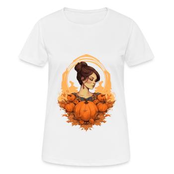 Feminine Fall Thanksgiving Design for Women - Women's Breathable T-Shirt - white - Front - AI Model Female 172 dark (172cm)