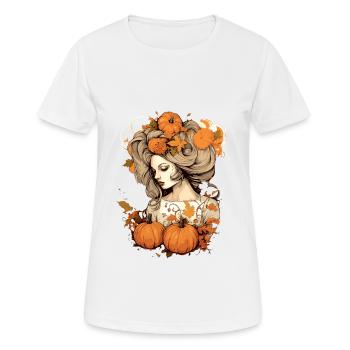 Feminine Fall Thanksgiving Design for Women - Women's Breathable T-Shirt - white - Front - AI Model Female 172 dark (172cm)