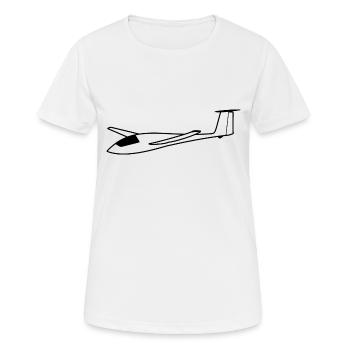 Glider Glider Aircraft Plane Glider - Women's Breathable T-Shirt - white - Front - AI Model Female 172 dark (172cm)