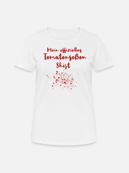 Tomatensoße Flecke - Frauen T-Shirt atmungsaktiv - Weiß