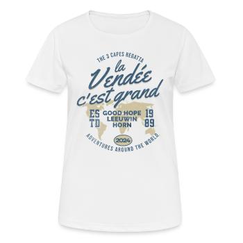 The Vendée is great 3 capes regatta - Women's Breathable T-Shirt - white - Front - AI Model Female 172 dark (172cm)