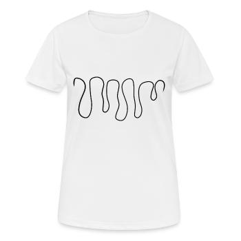 courbe courbe courbe - T-shirt respirant Femme - blanc - Devant - AI Model Female 172 dark (172cm)