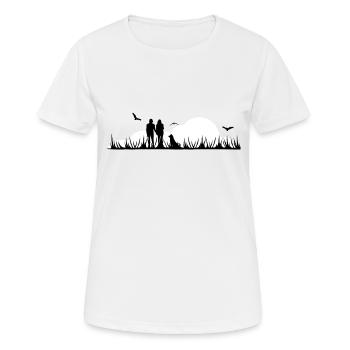 Couple Amour Saint Valentin - T-shirt respirant Femme - blanc - Devant - AI Model Female 172 dark (172cm)