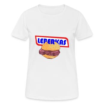 Leberkäse Leberkas Semmel Imbiss Hunger Shirt - Frauen T-Shirt atmungsaktiv - Weiß - Vorne - AI Model Female 172 dark (172cm)