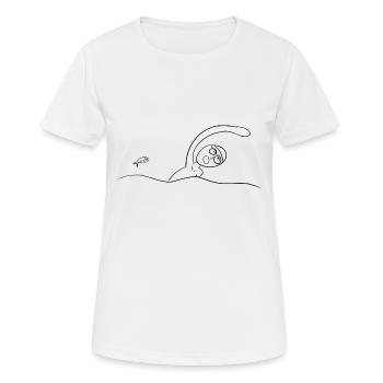 Sports nautiques - T-shirt respirant Femme - blanc - Devant - AI Model Female 172 dark (172cm)