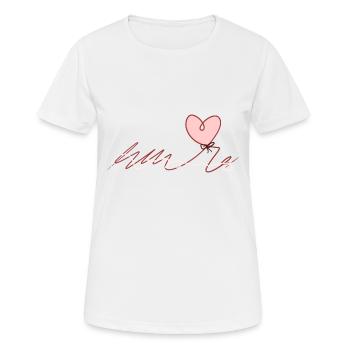red thread heart love loop - Women's Breathable T-Shirt - white - Front - AI Model Female 172 dark (172cm)