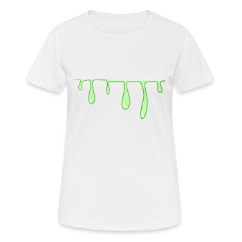 ligne slime verte ligne visqueuse - T-shirt respirant Femme - blanc - Devant - AI Model Female 172 dark (172cm)