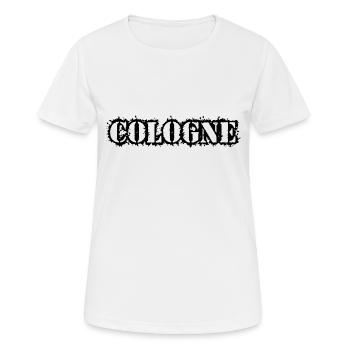 Köln Colonia Cologne Stadt Fußball Verein Kölle - Frauen T-Shirt atmungsaktiv - Weiß - Vorne - AI Model Female 172 dark (172cm)