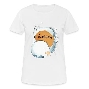 Harmony Zen Art #zen #moderne - T-shirt respirant Femme - blanc - Devant - AI Model Female 172 dark (172cm)