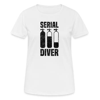 Serial Diver - Diving - Women's Breathable T-Shirt - white - Front - AI Model Female 172 dark (172cm)