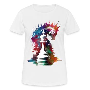 Chess #chess #sport - Women's Breathable T-Shirt - white - Front - AI Model Female 172 dark (172cm)