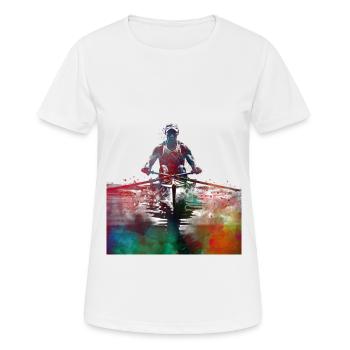 Cycling sport sport #rower - Women's Breathable T-Shirt - white - Front - AI Model Female 172 dark (172cm)