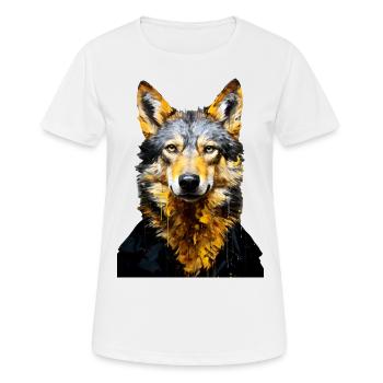 Wolf animal art #wolf - Women's Breathable T-Shirt - white - Front - AI Model Female 172 dark (172cm)