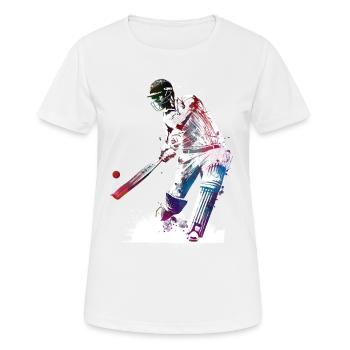 Cricket-Sportkunst #cricket - Frauen T-Shirt atmungsaktiv - Weiß - Vorne - AI Model Female 172 dark (172cm)