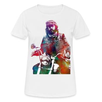 #motor #sport de course automobile - T-shirt respirant Femme - blanc - Devant - AI Model Female 172 dark (172cm)