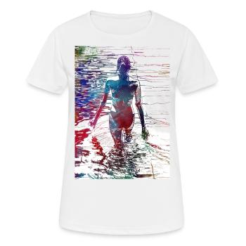 Swimmer sport #swimmer #sport - Women's Breathable T-Shirt - white - Front - AI Model Female 172 dark (172cm)