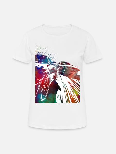 Autorennen #racing #sport - Frauen T-Shirt atmungsaktiv - Weiß