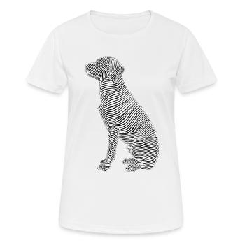 Lines art dog #dog - Women's Breathable T-Shirt - white - Front - AI Model Female 172 dark (172cm)