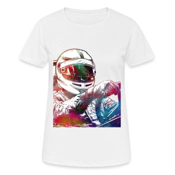 Autorennen #racing #sport - Frauen T-Shirt atmungsaktiv - Weiß - Vorne - AI Model Female 172 dark (172cm)