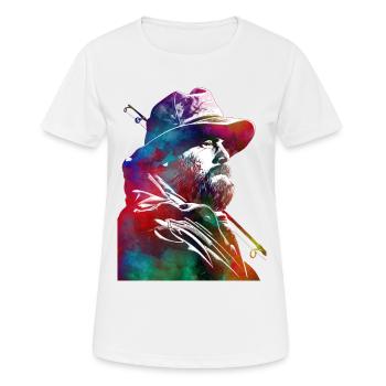 Angelsport Kunst #fishing - Frauen T-Shirt atmungsaktiv - Weiß - Vorne - AI Model Female 172 dark (172cm)